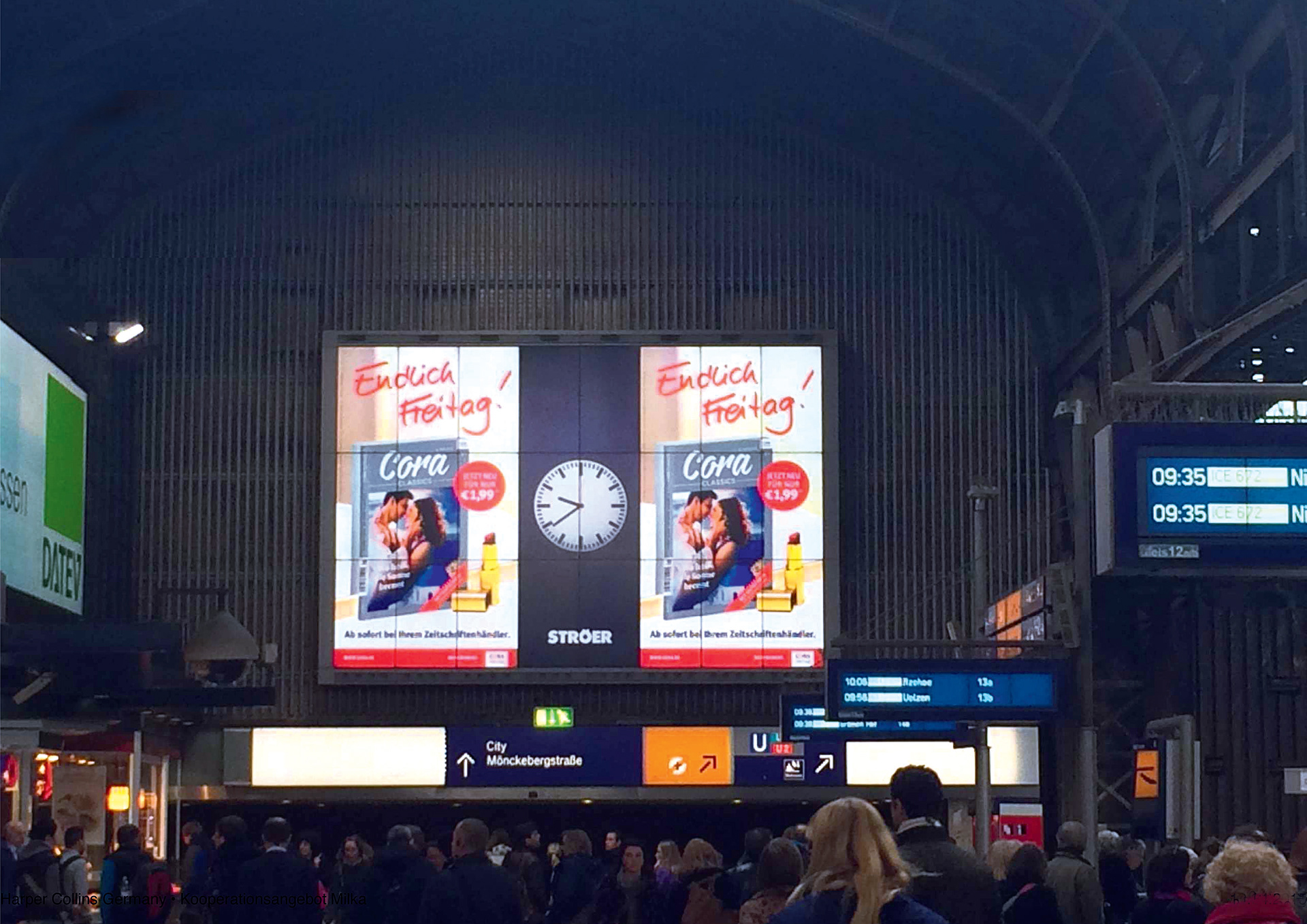 Harlequin Enterprises // CORA-Classics-Kampagne im Hauptbahnhof Hamburg