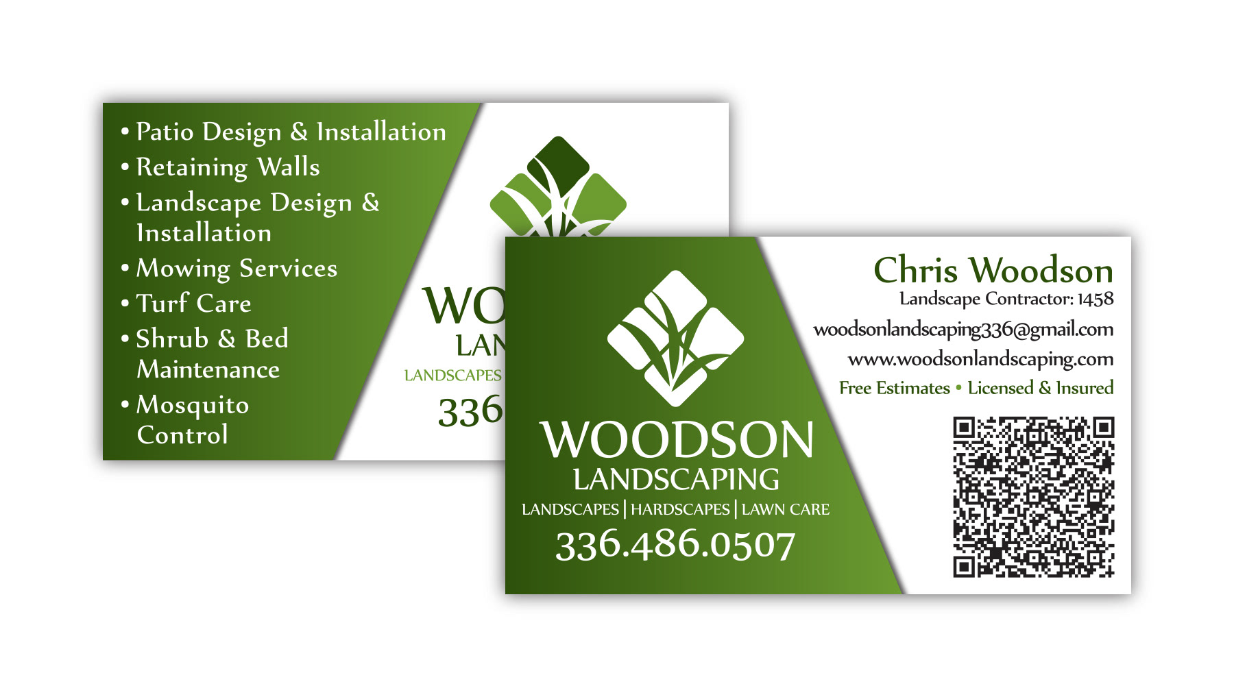 Woodson Landscaping - Business Card