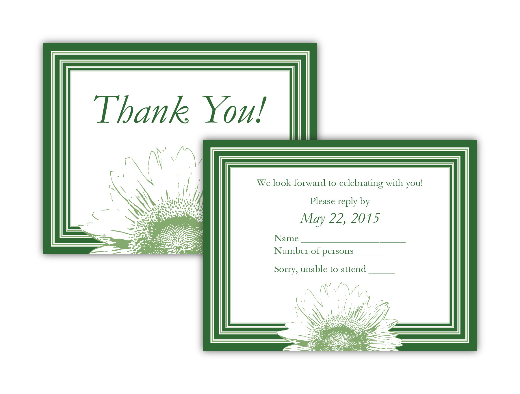Wedding Package - RSVP and Thank You Card