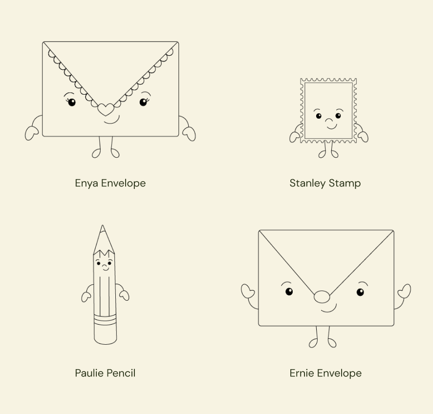 Kids branding characters