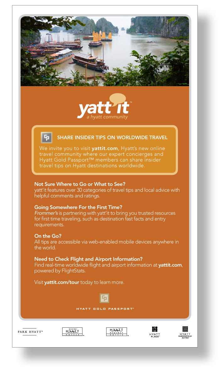 In room brochures