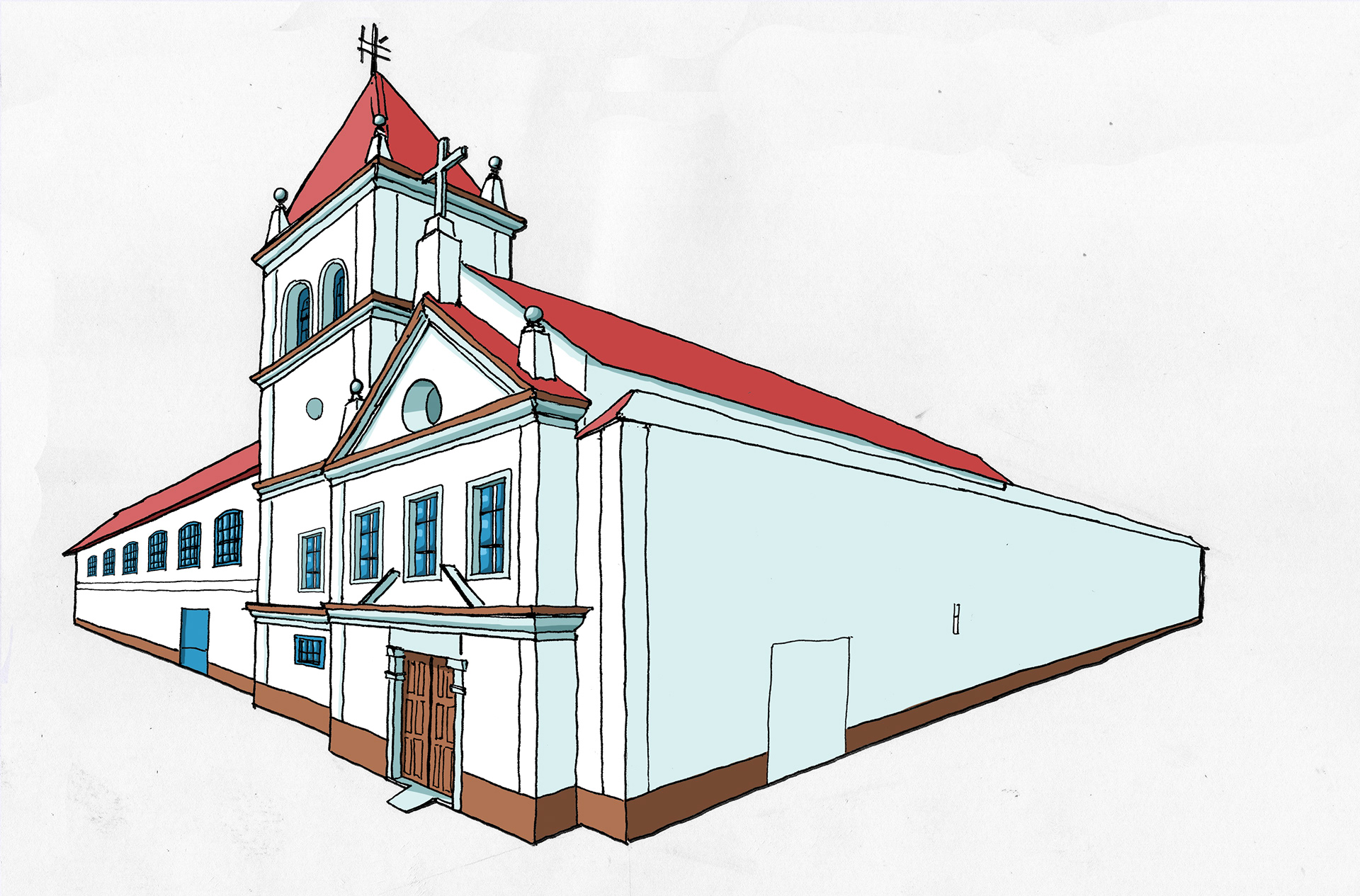 Etapa 03 - Ilustração do Pateo do Collegio.