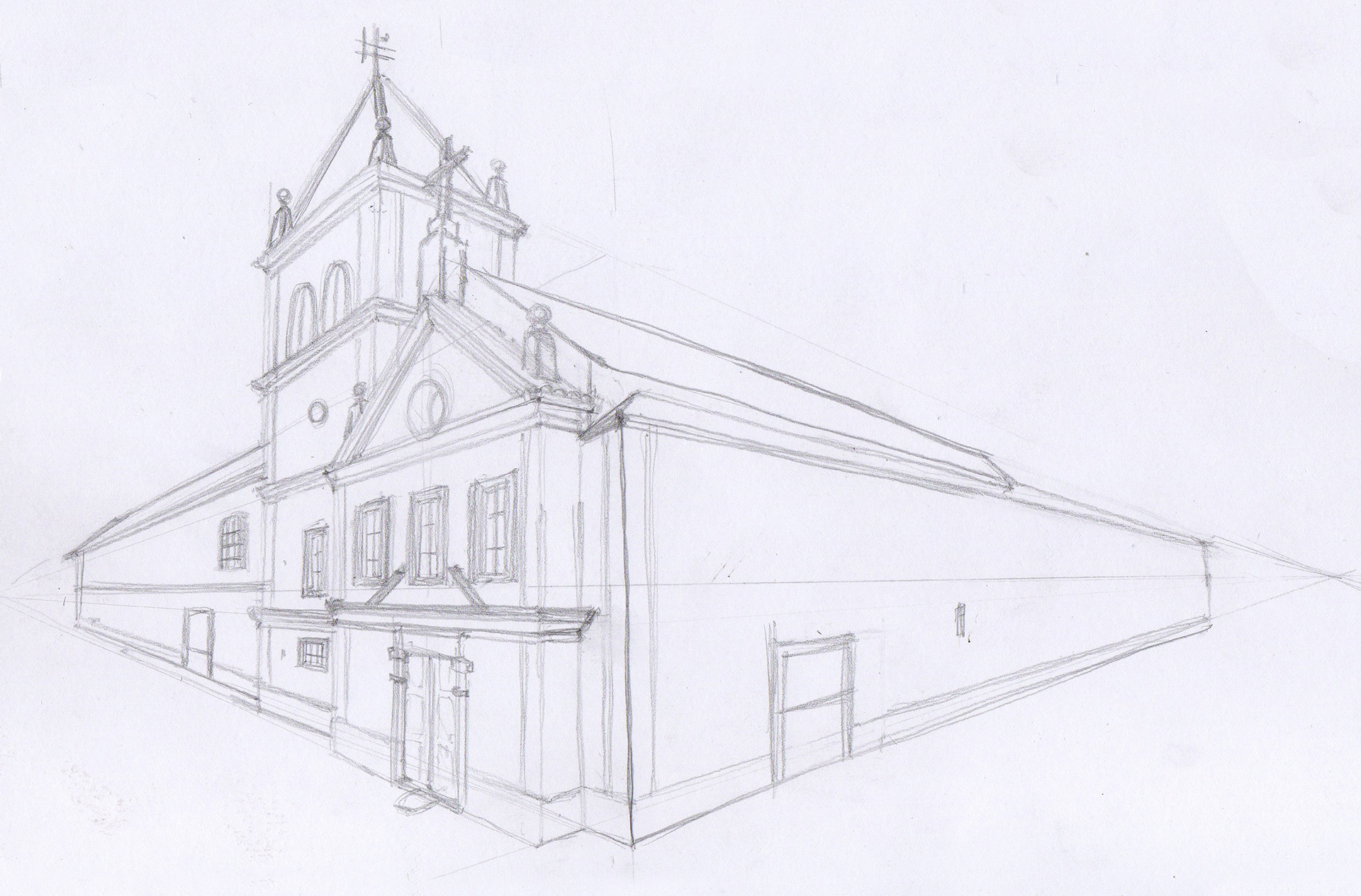 Etapa 01 - Ilustração do Pateo do Collegio.