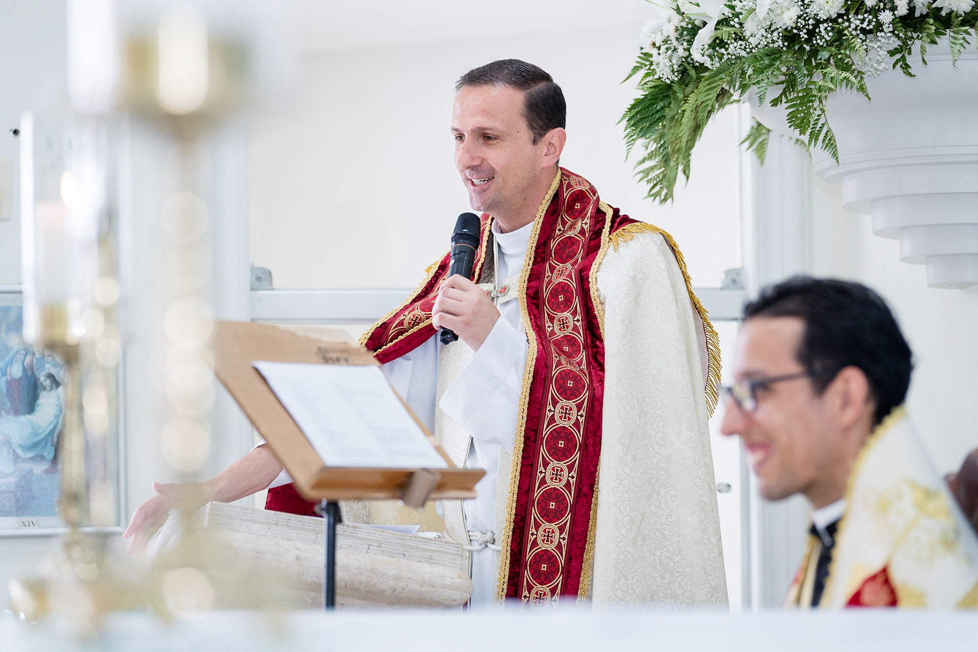 cerimônia de casamento na igreja católica
