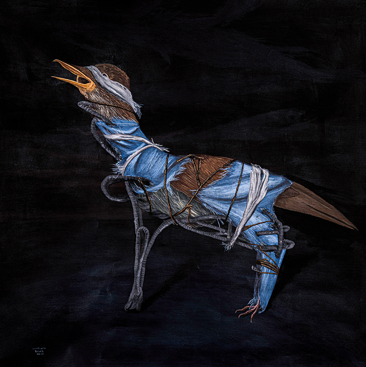 The Nightingale-Acrylic on canvas-100x100cm