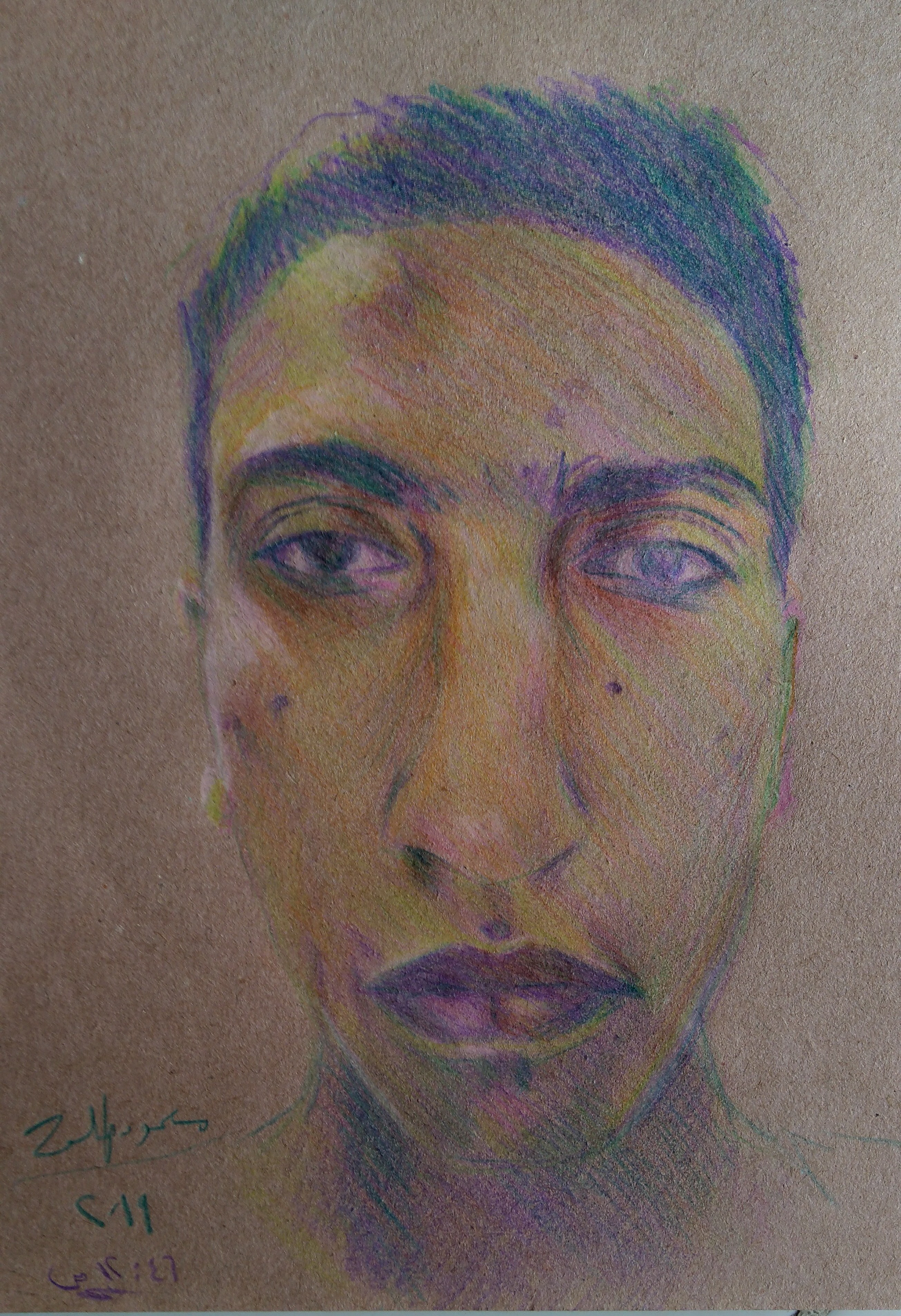 Colored pencil on paper