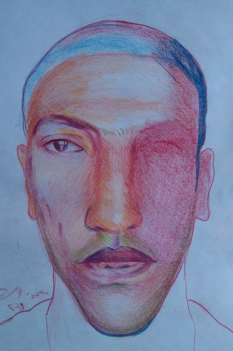 Colored pencil on paper