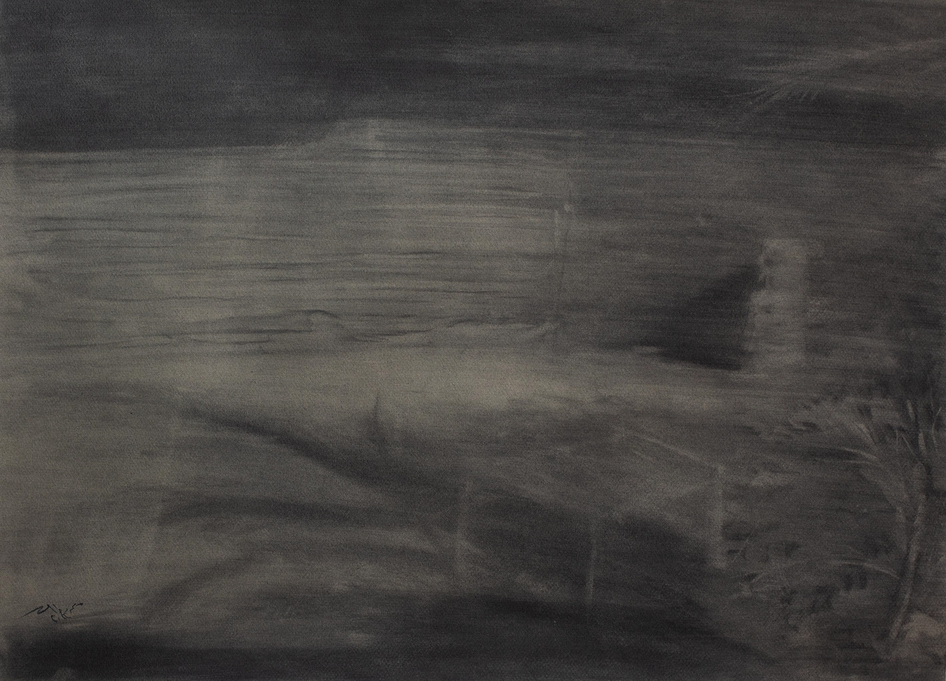 Charcoal on paper