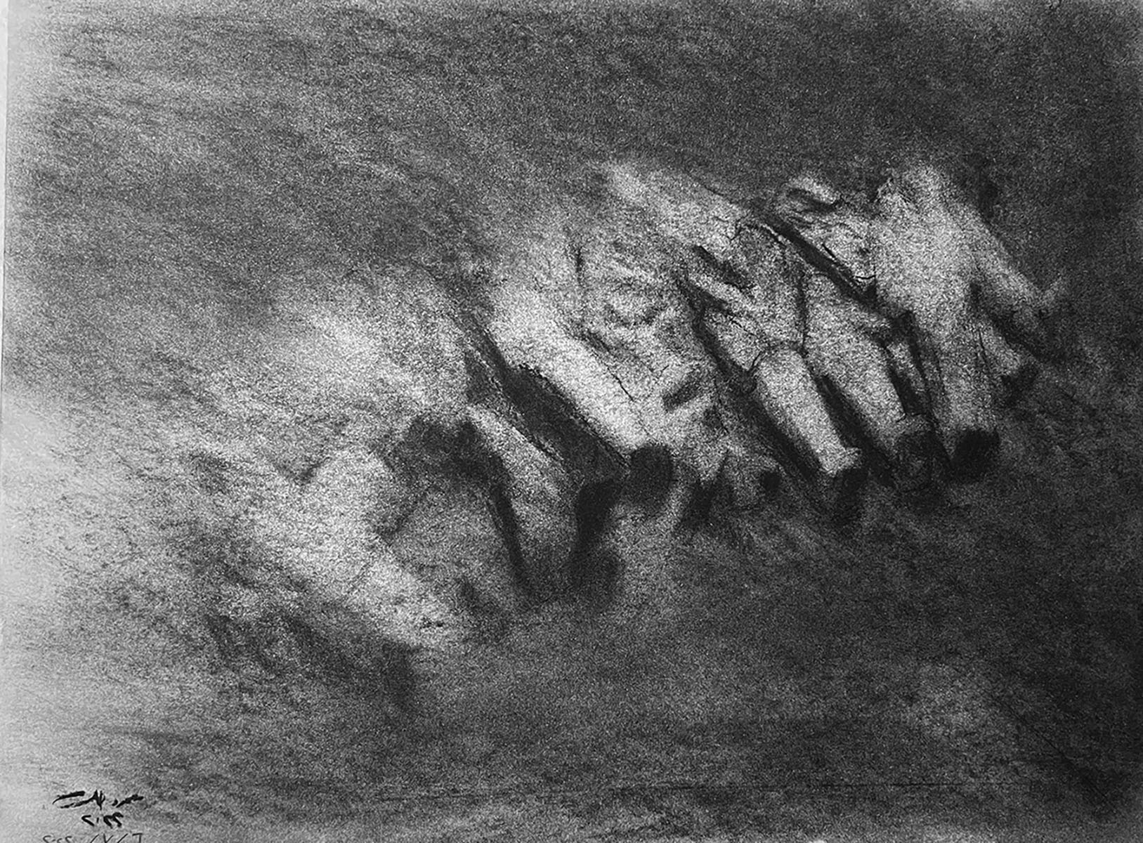 Charcoal on paper
