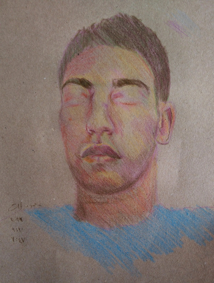 Colored pencil on paper