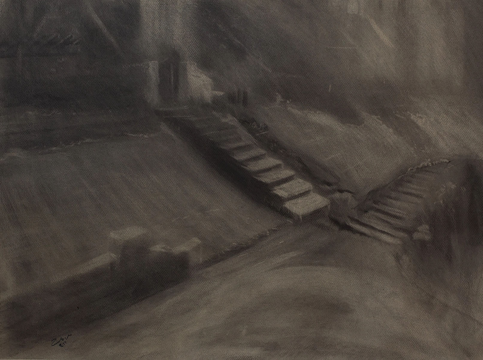 Charcoal on paper-From North Cost