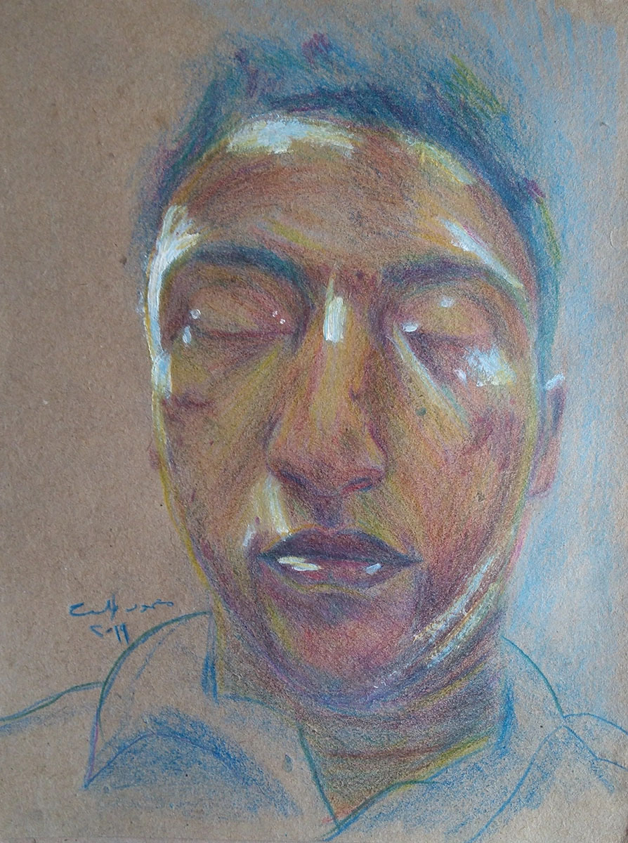 Colored pencil on paper