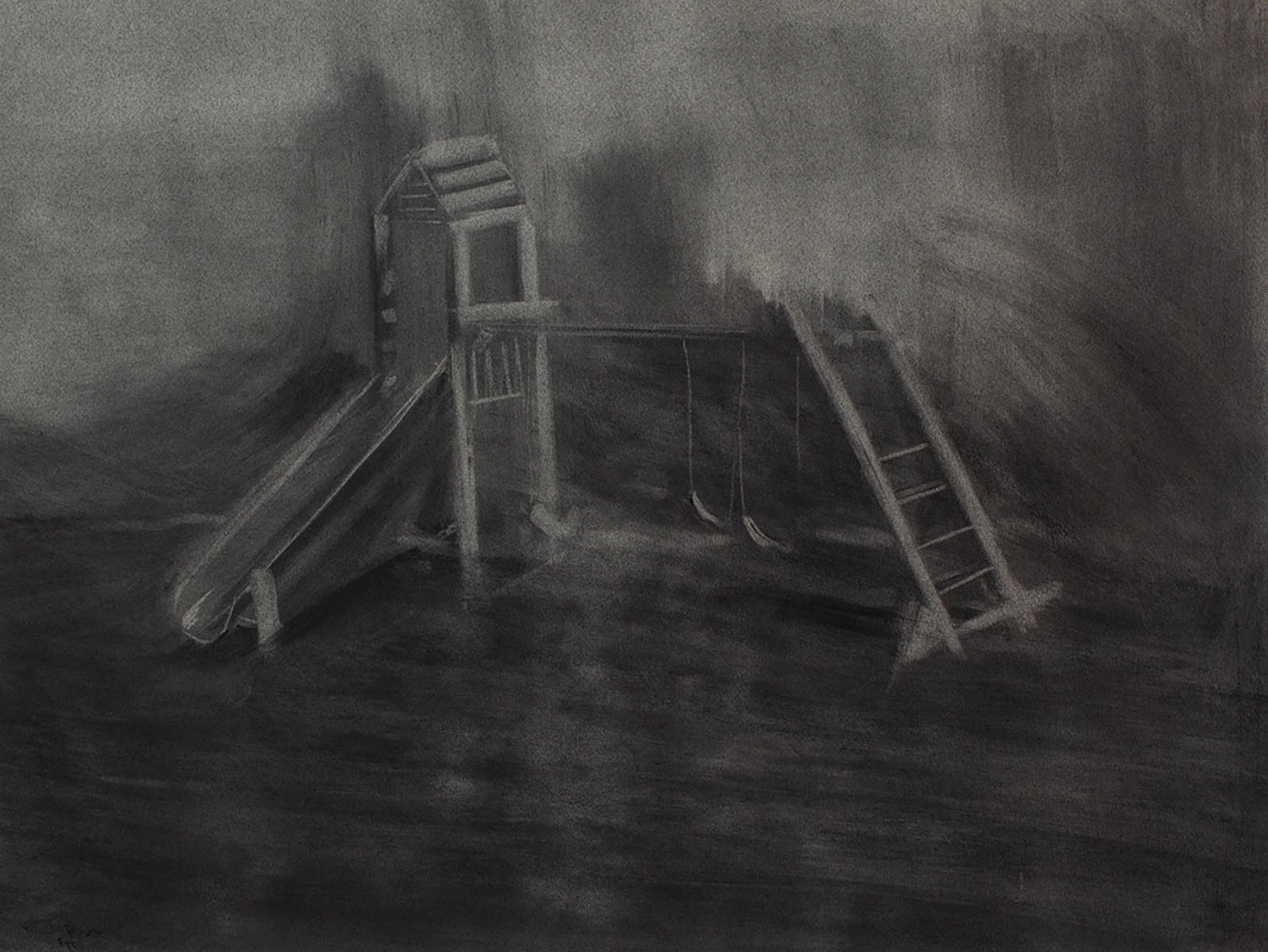 Charcoal on paper-From North Cost
