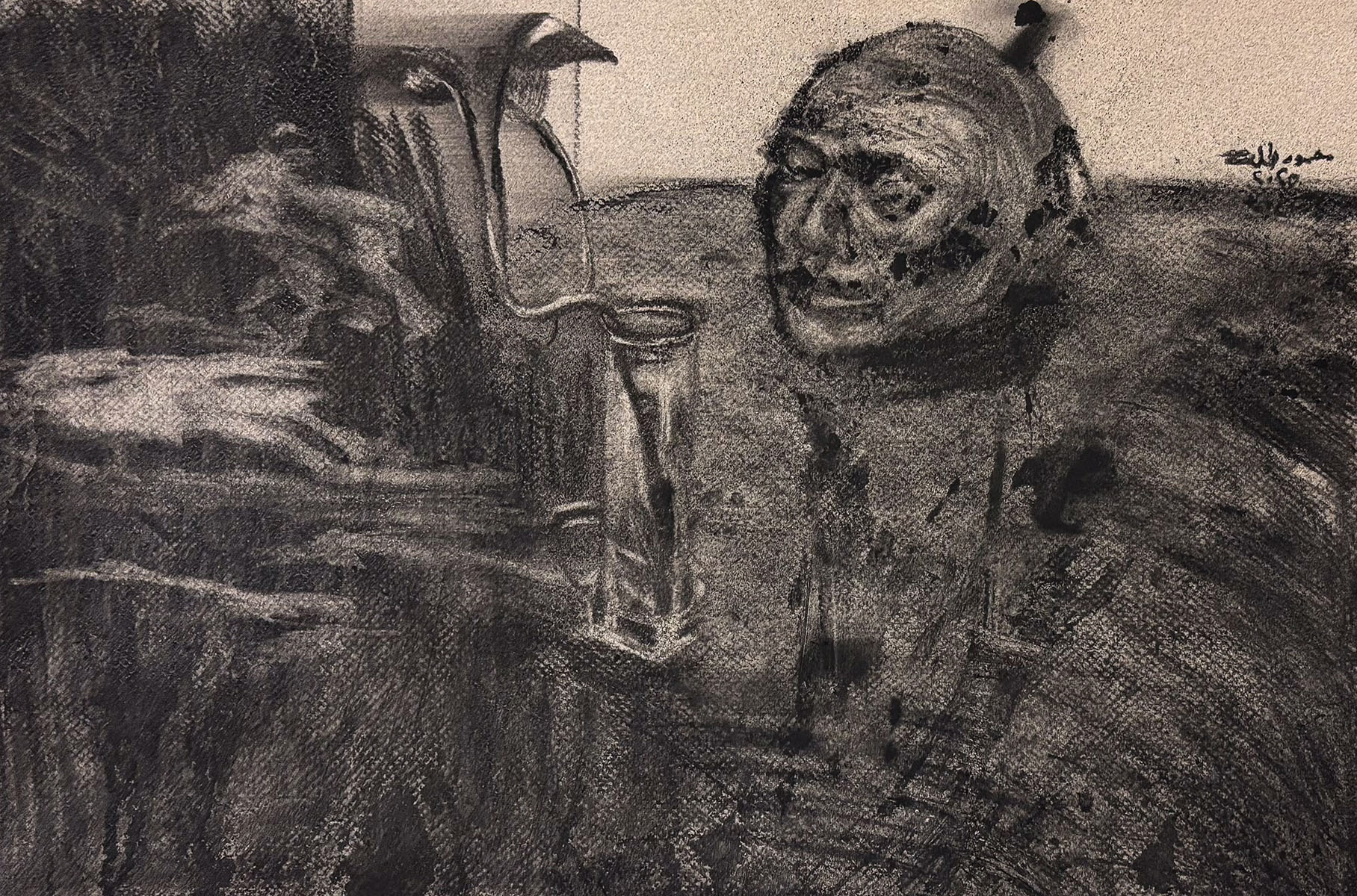 Charcoal on paper