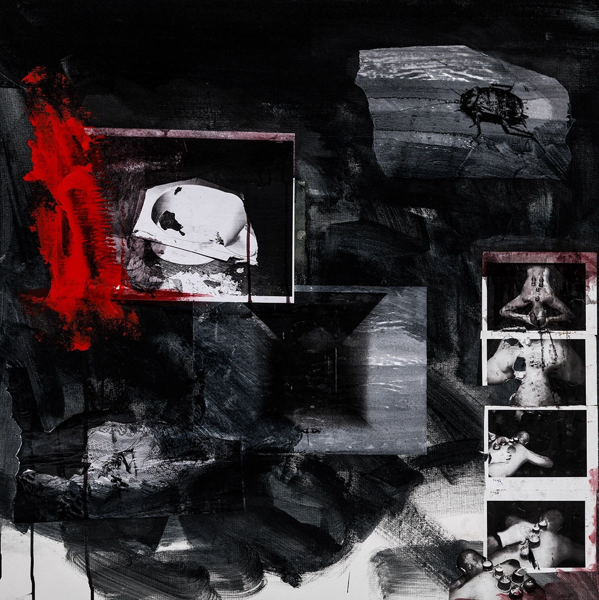 Collage on canvas-80x80cm
