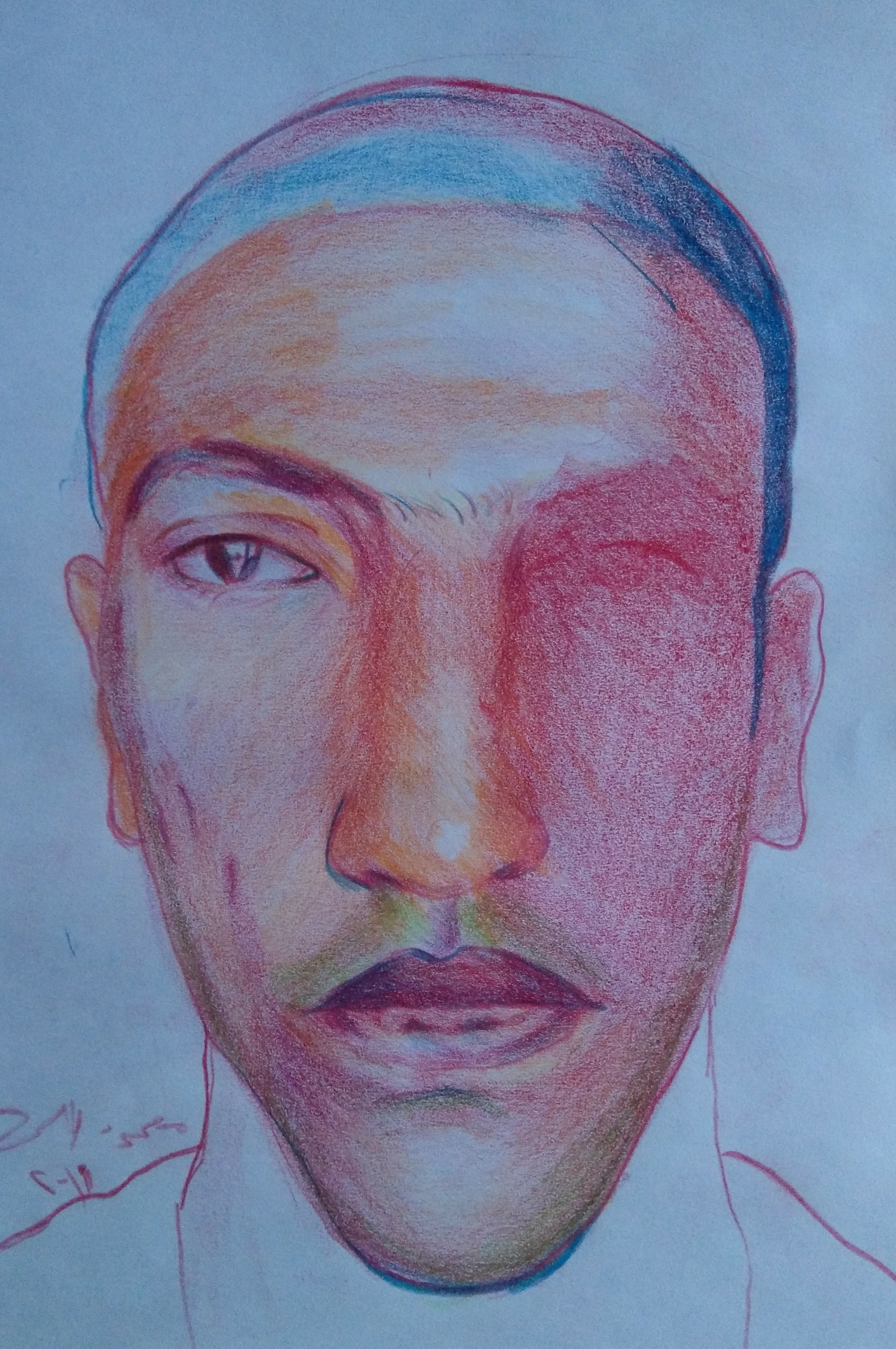 Colored pencil on paper