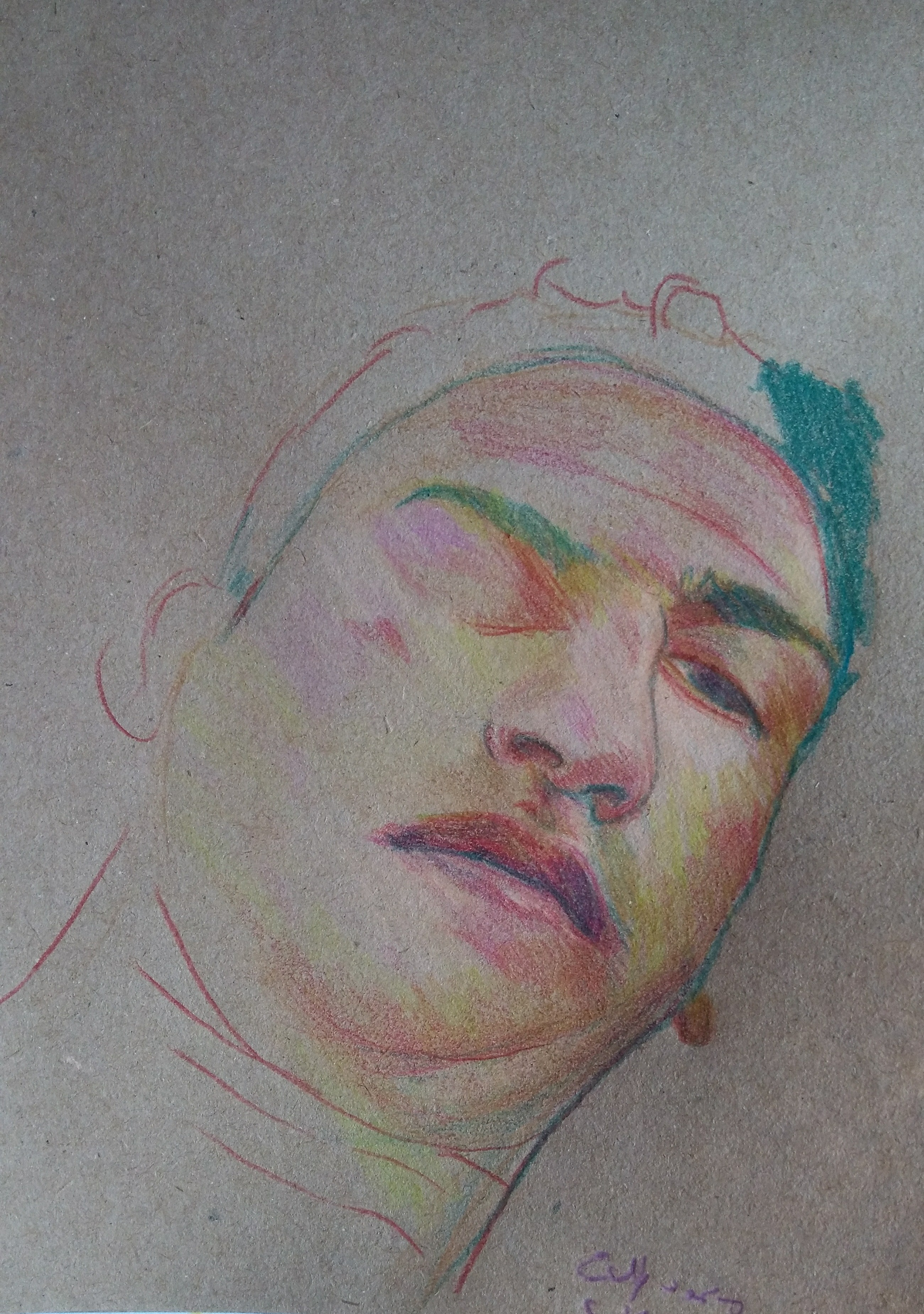Colored pencil on paper