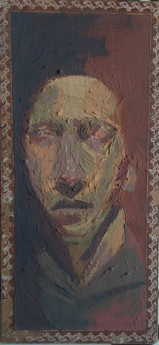 Tempra egg on wood