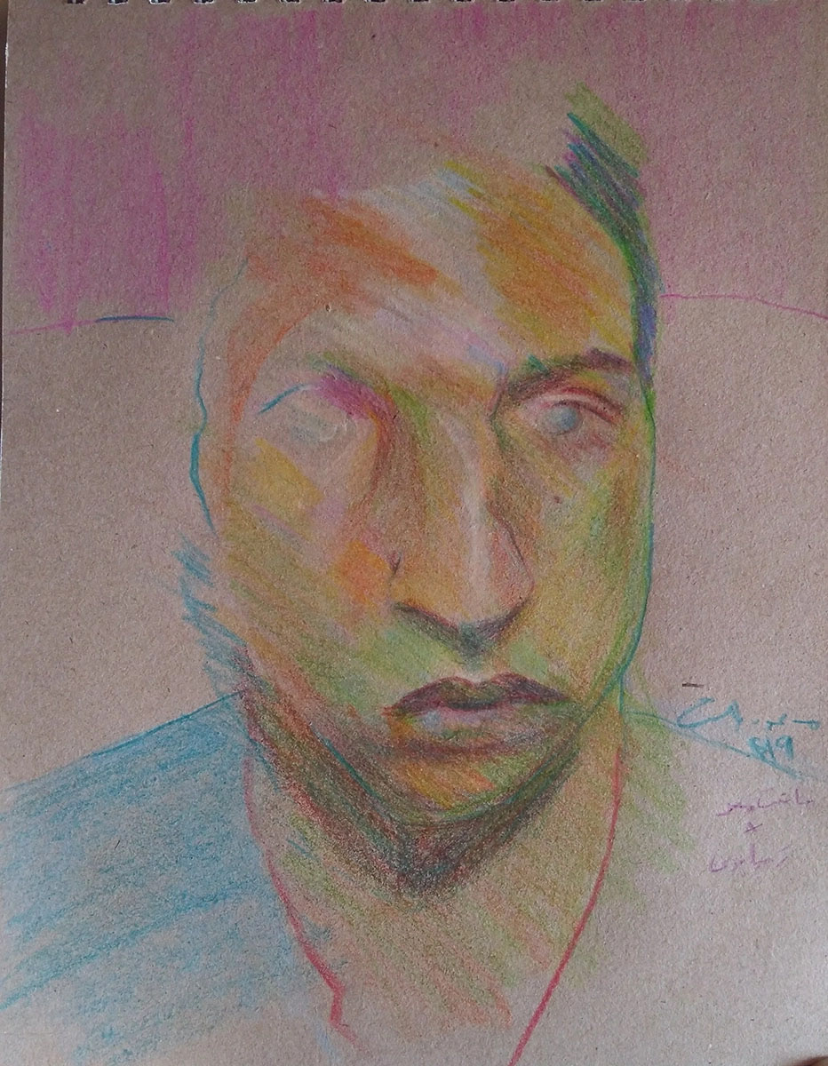 Colored pencil on paper