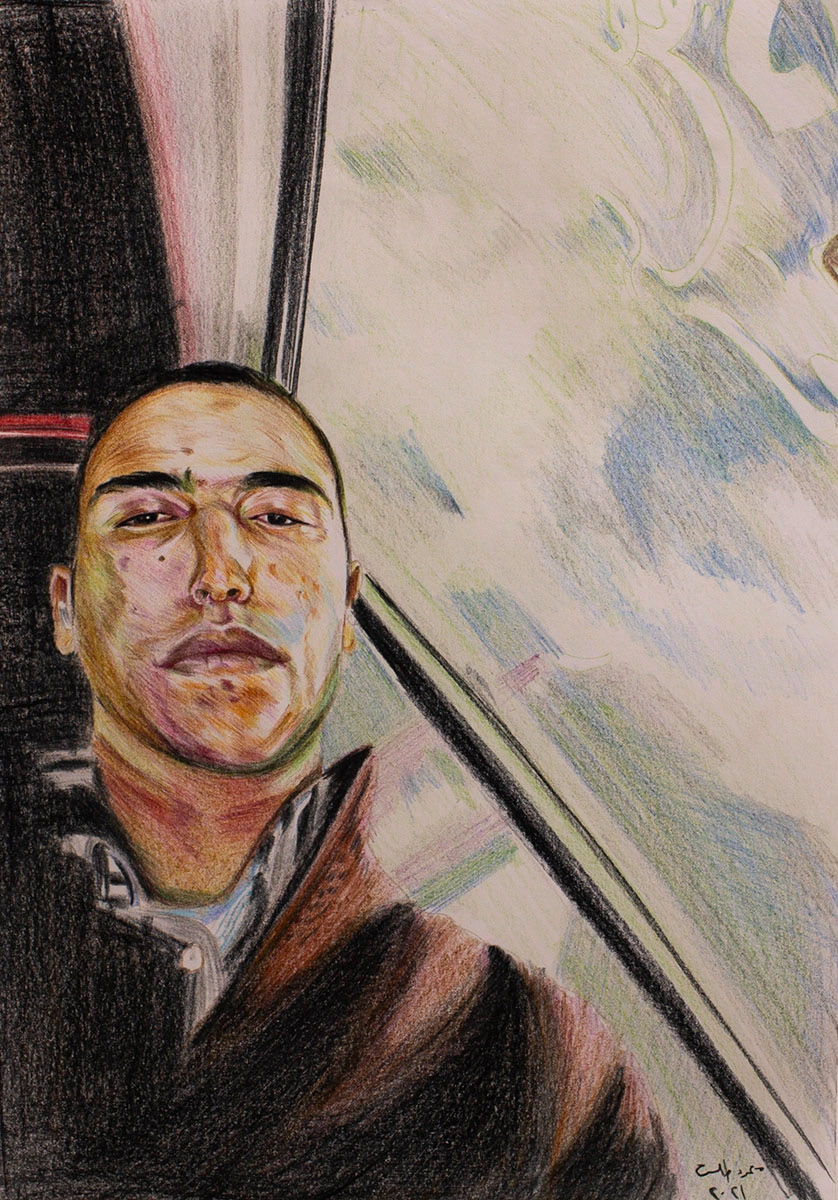 Colored pencil on paper