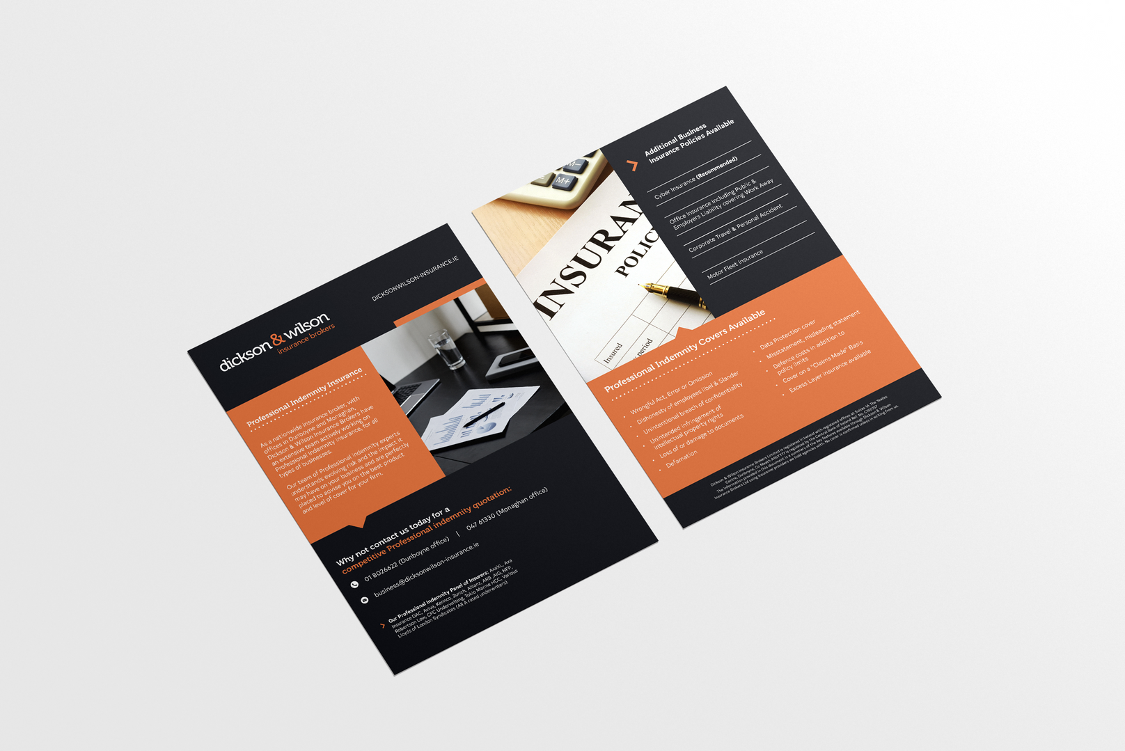 Dickson & Wilson Personal Indemnity Flyer