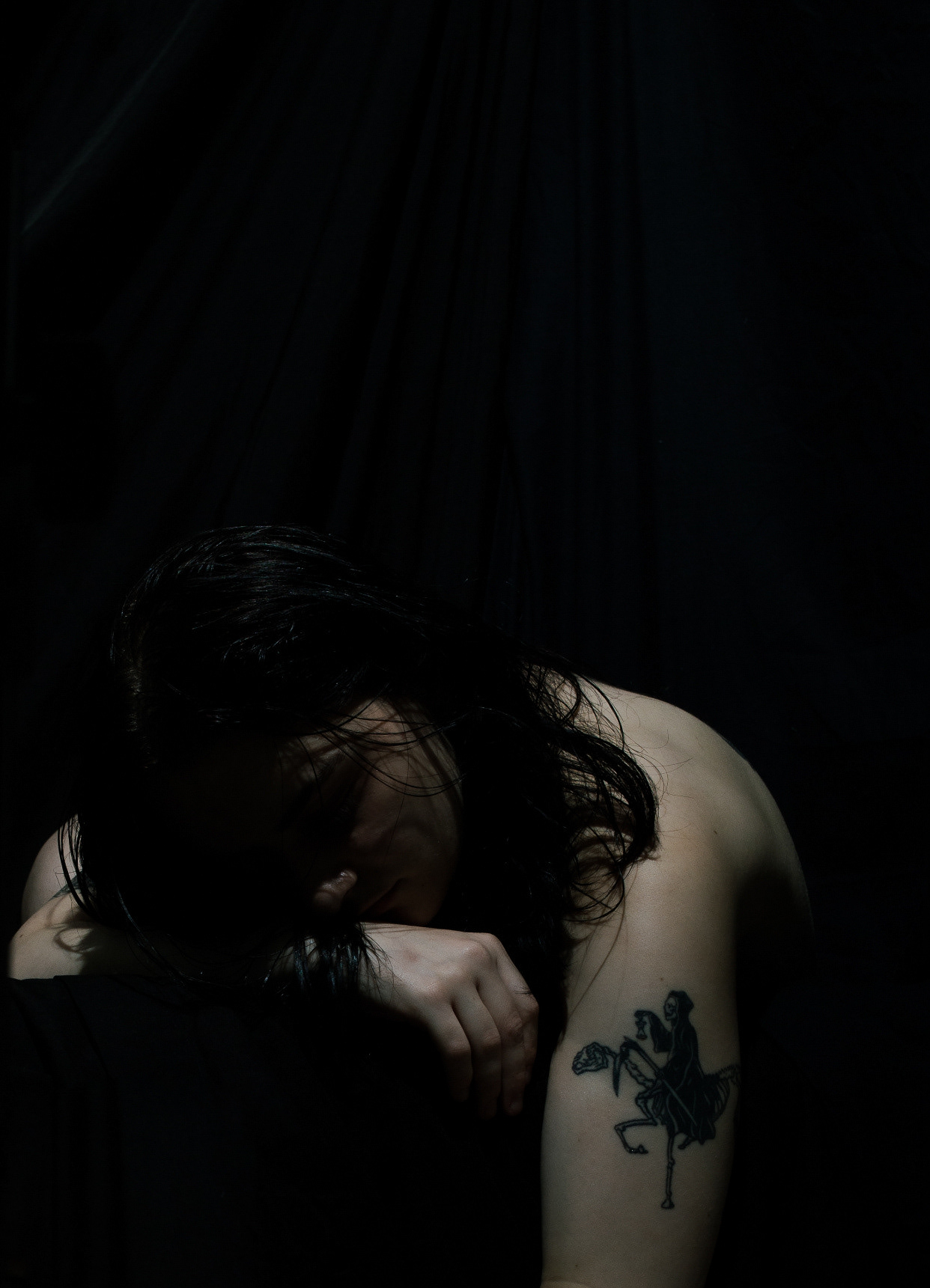 Self portrait 'In the place only mad women go'