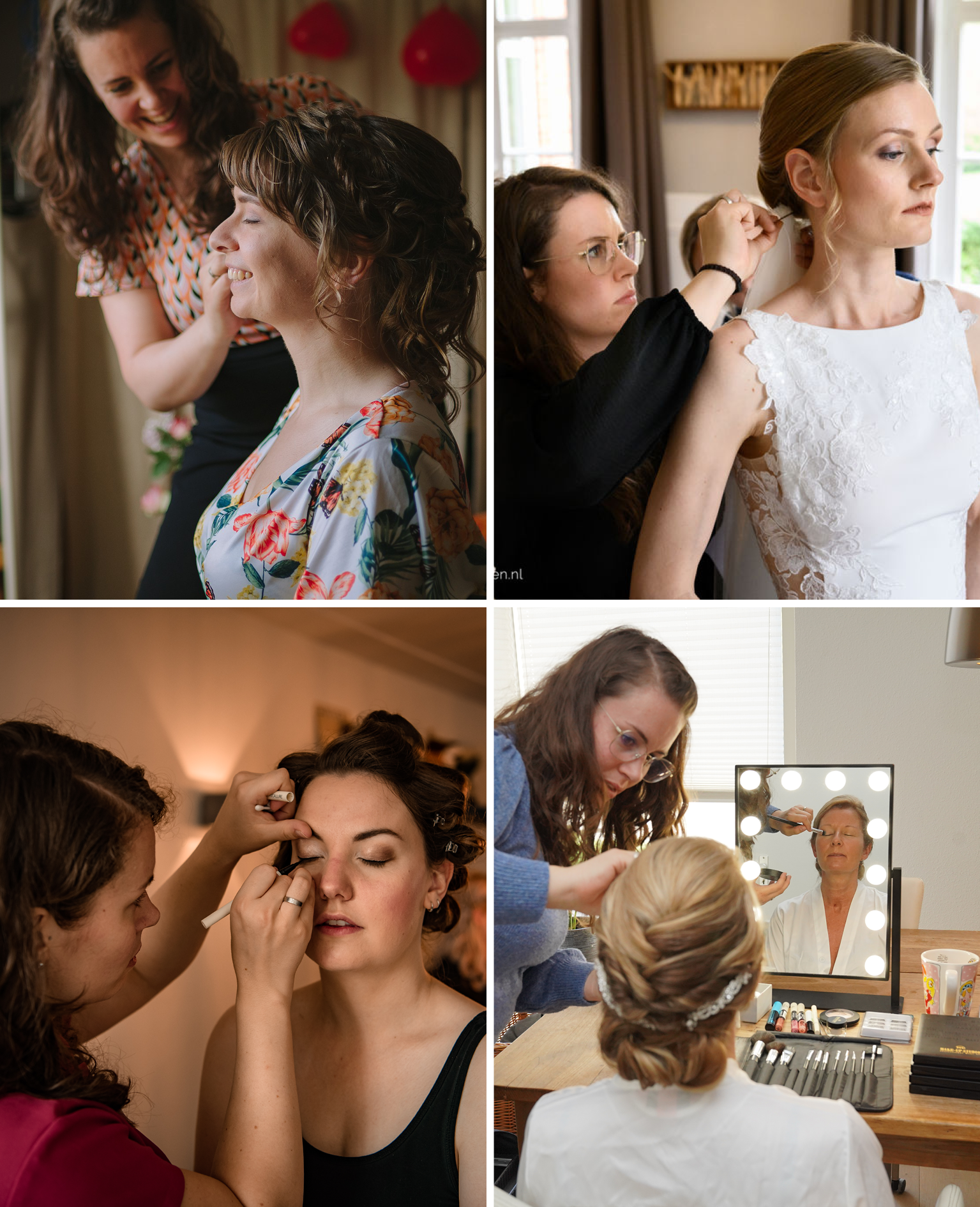 Foto Linksboven: Sandy Peeters - Rechtsboven: Ingeborg van Bruggen - Linksonder: Sandra van der Kolk Fotografie - Rechtsonder: Lens-B Fotografie