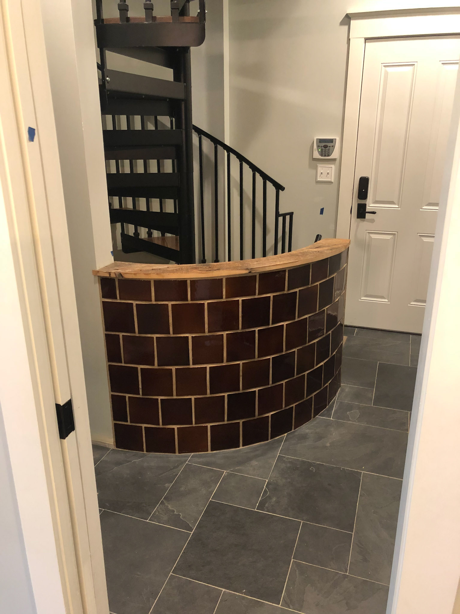 Silo at the ground floor mudroom