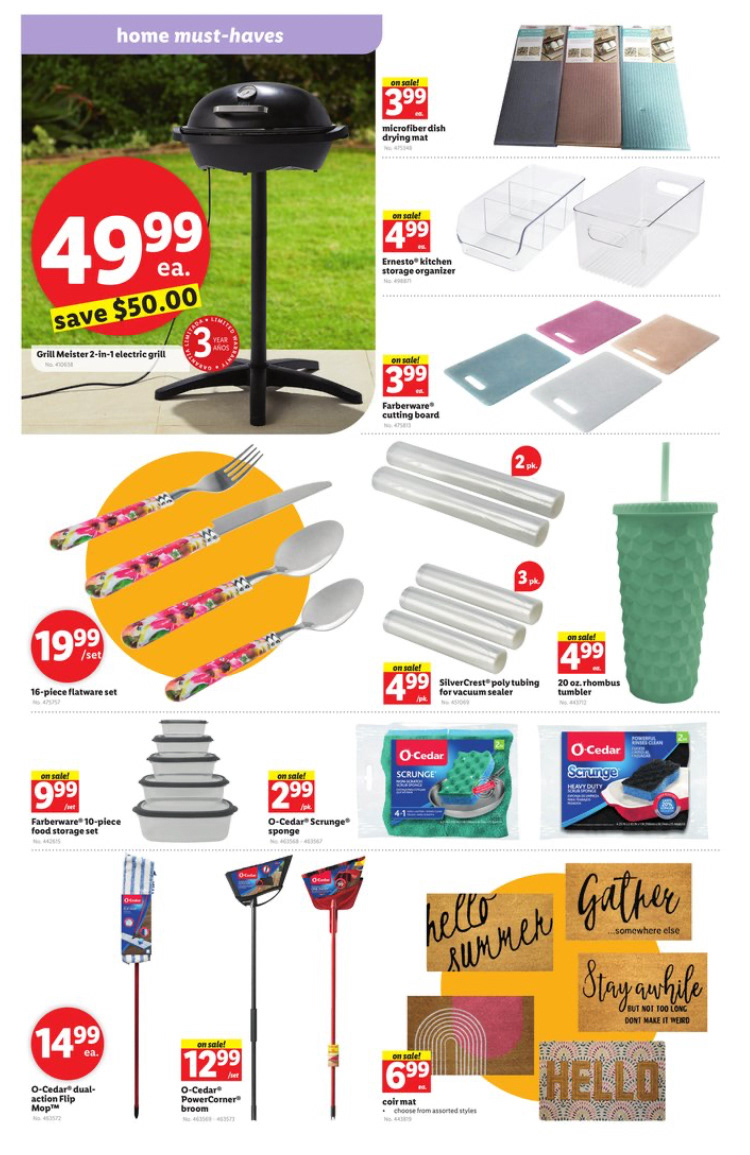 Portion of Lidl non-food digital leaflet page