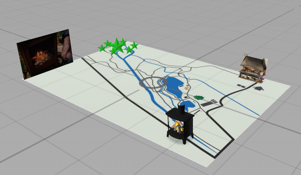 Working in scenes in Reality Composer