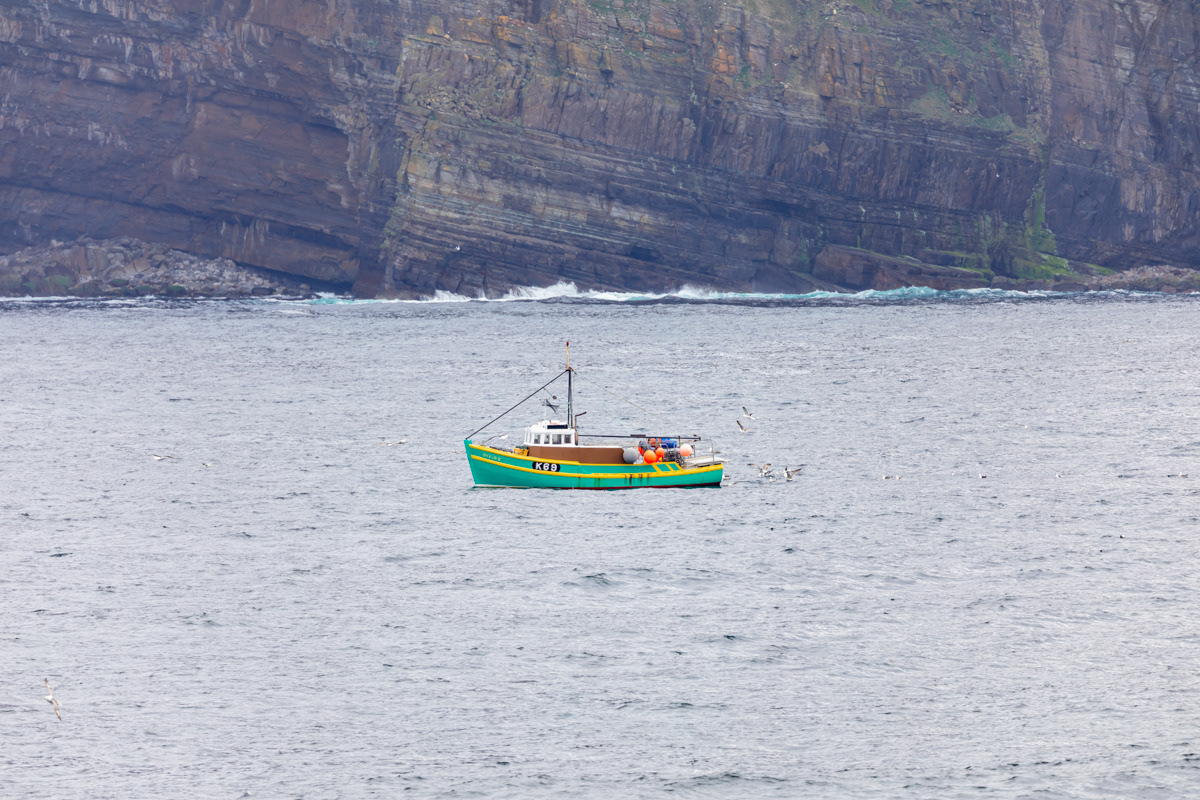 The Fishing Boat Merlin II off North Hoy