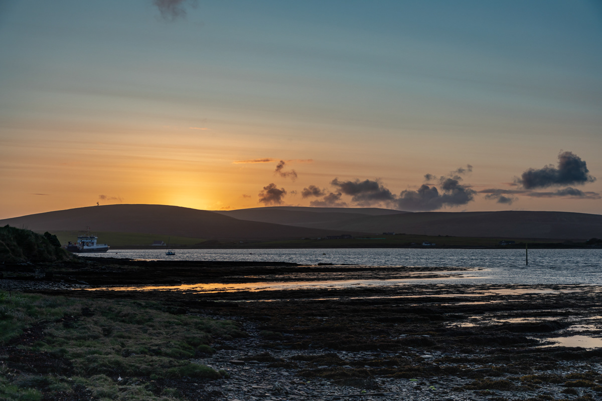 Sunset over Longhope Sound, Orkney