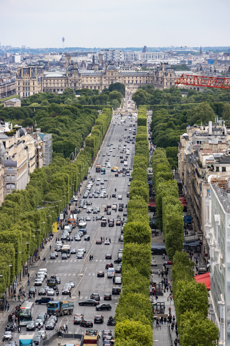 Champs-Elysees from the Arc de Triomphe, Paris