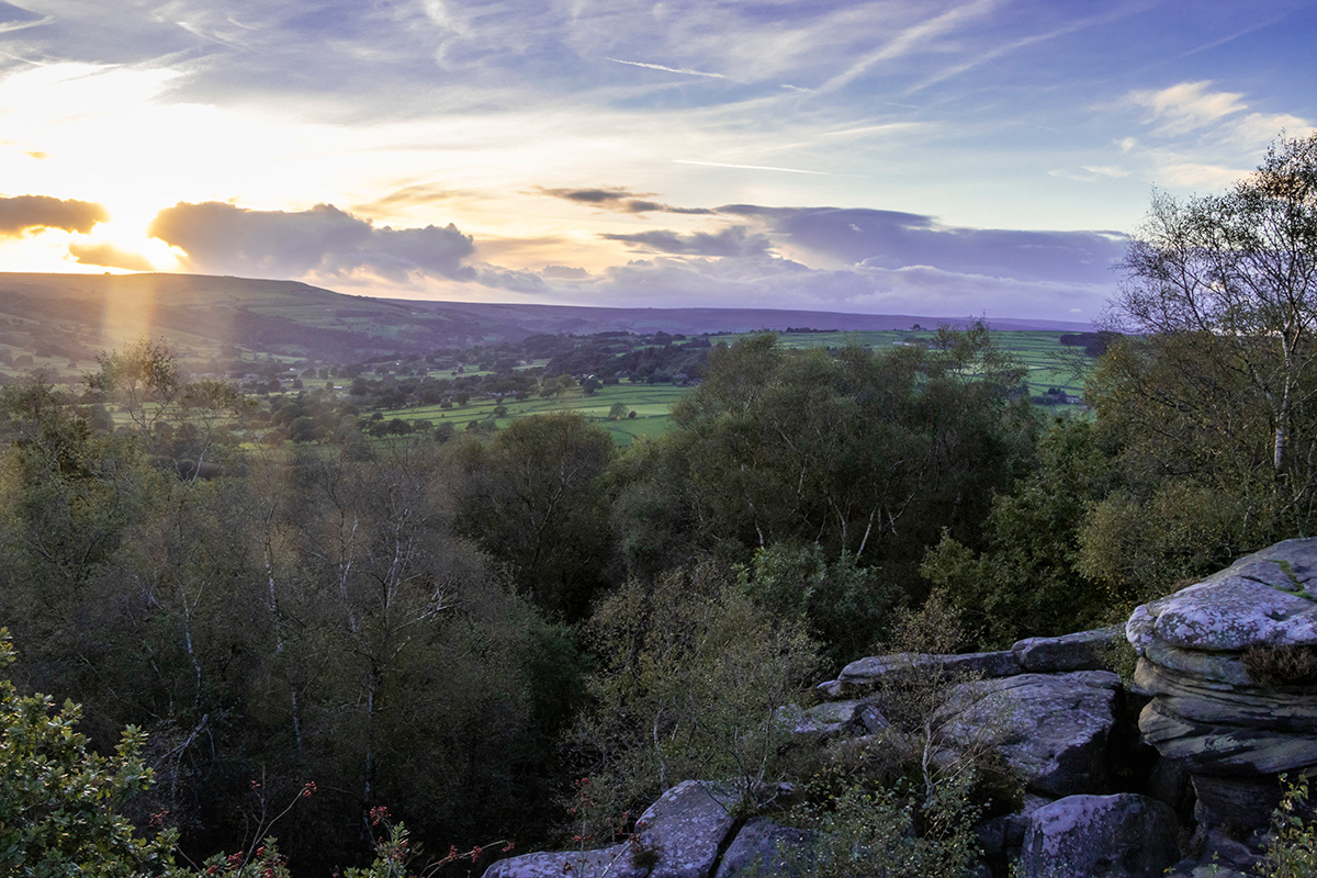 Sunset from Brimham Rocks