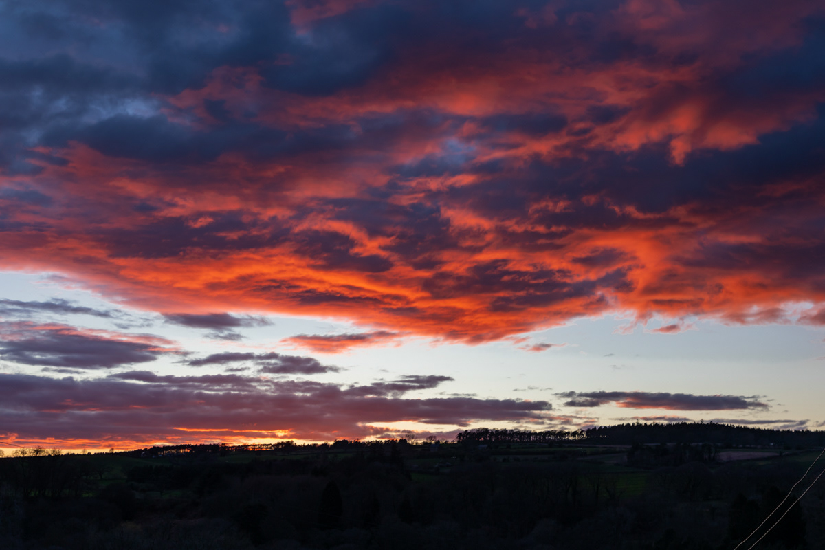 Sunset near Hexham, Northumberland