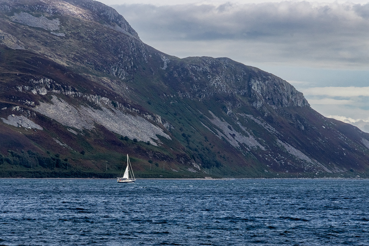 Yacht in Lamlash Bay, Isle of Arran