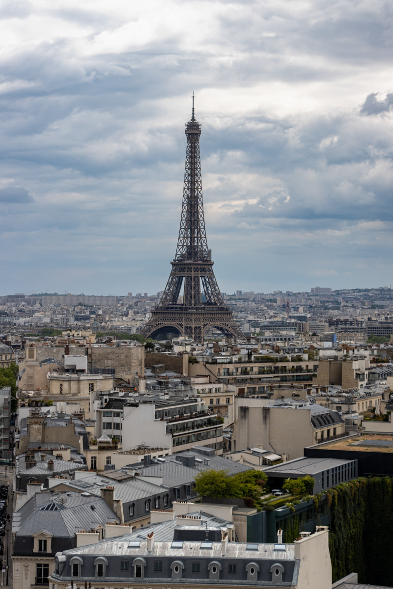 Eiffel Tower from the Arc de Triomphe, Paris