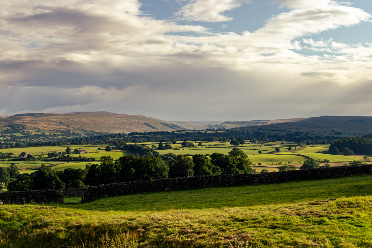 Looking up Wensleydale in the evening