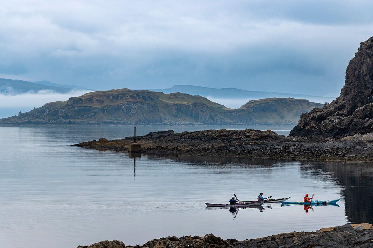 Easdale Sound to Insh Island With Mull Appearing From the Mist