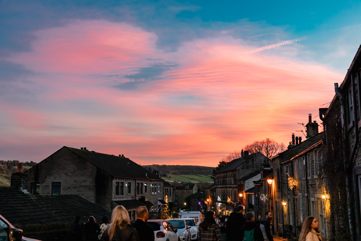 Sunset over Haworth, Yorkshire