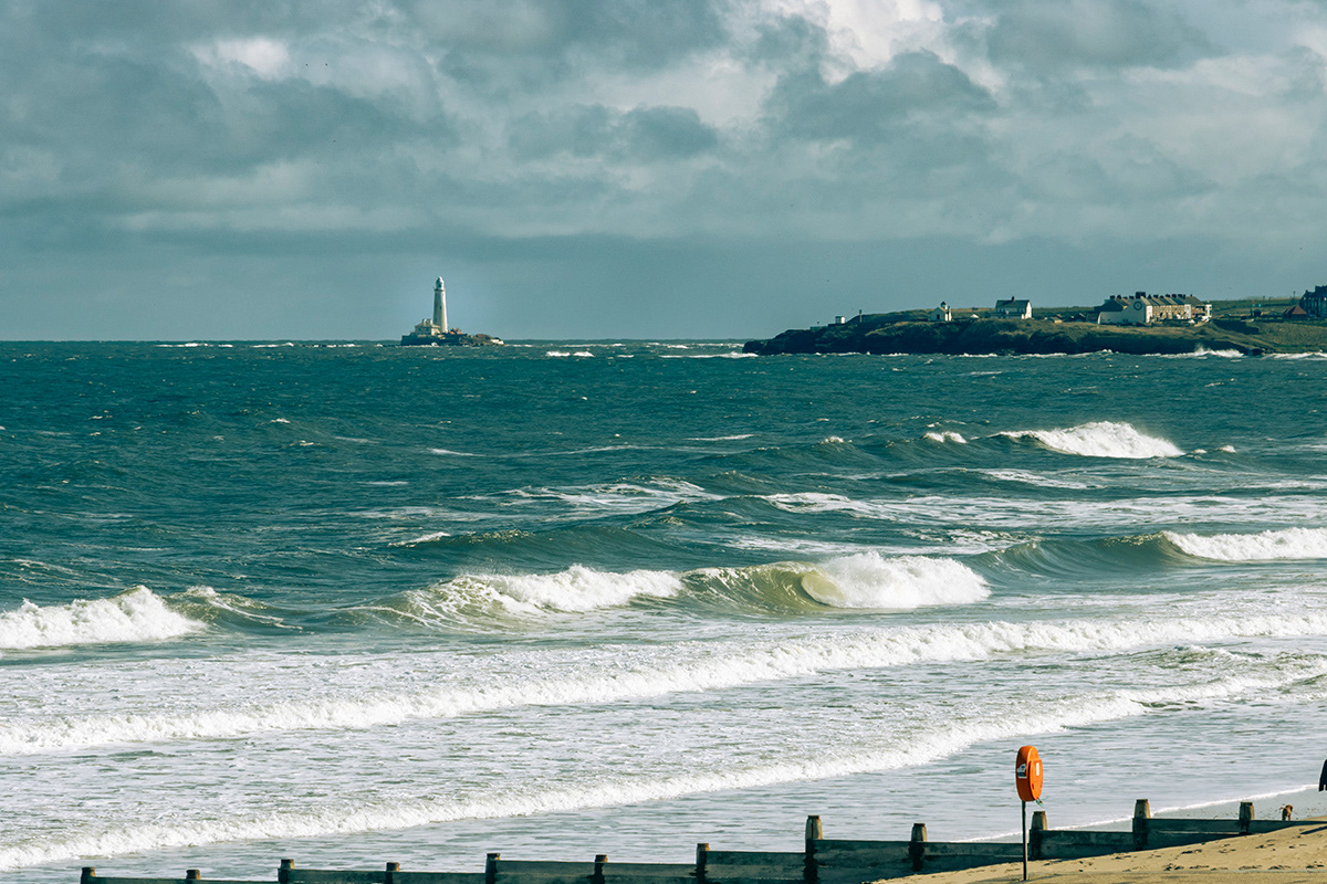 St. Mary's Lighthouse from Blyth Beach
