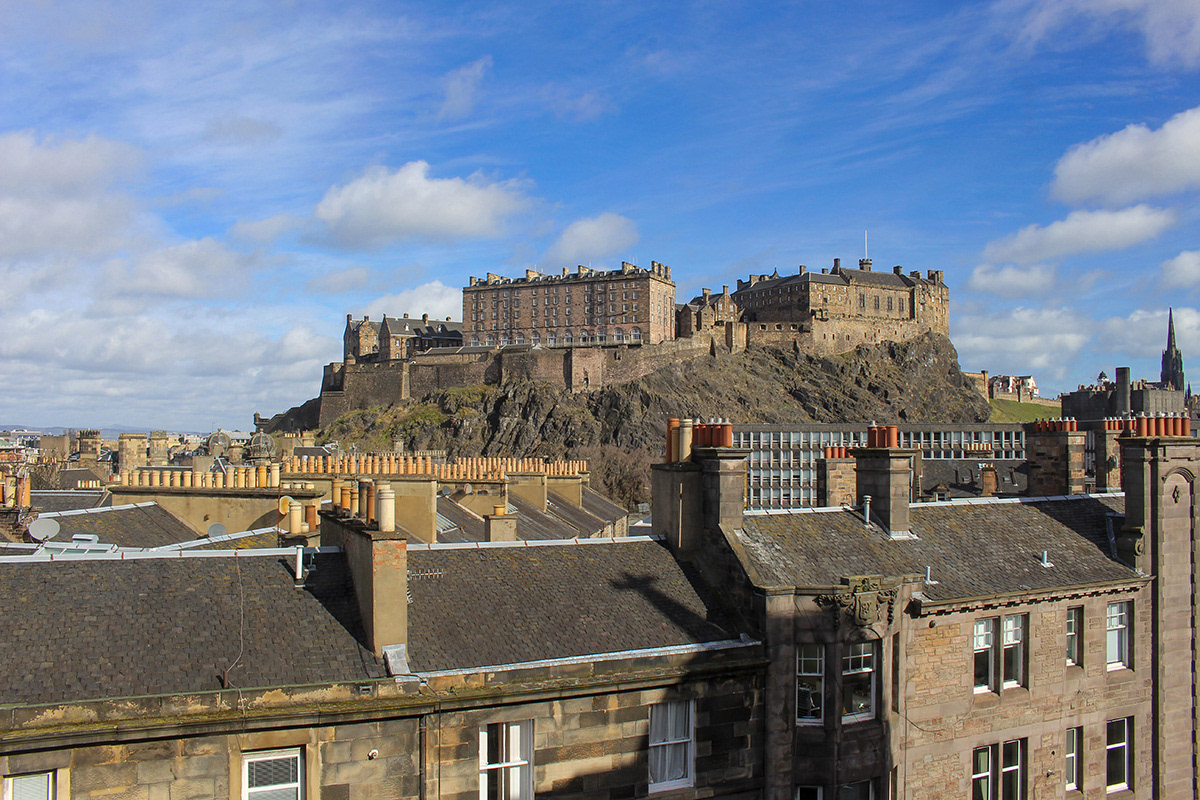 Across The Rooftops to Edinburgh Castle