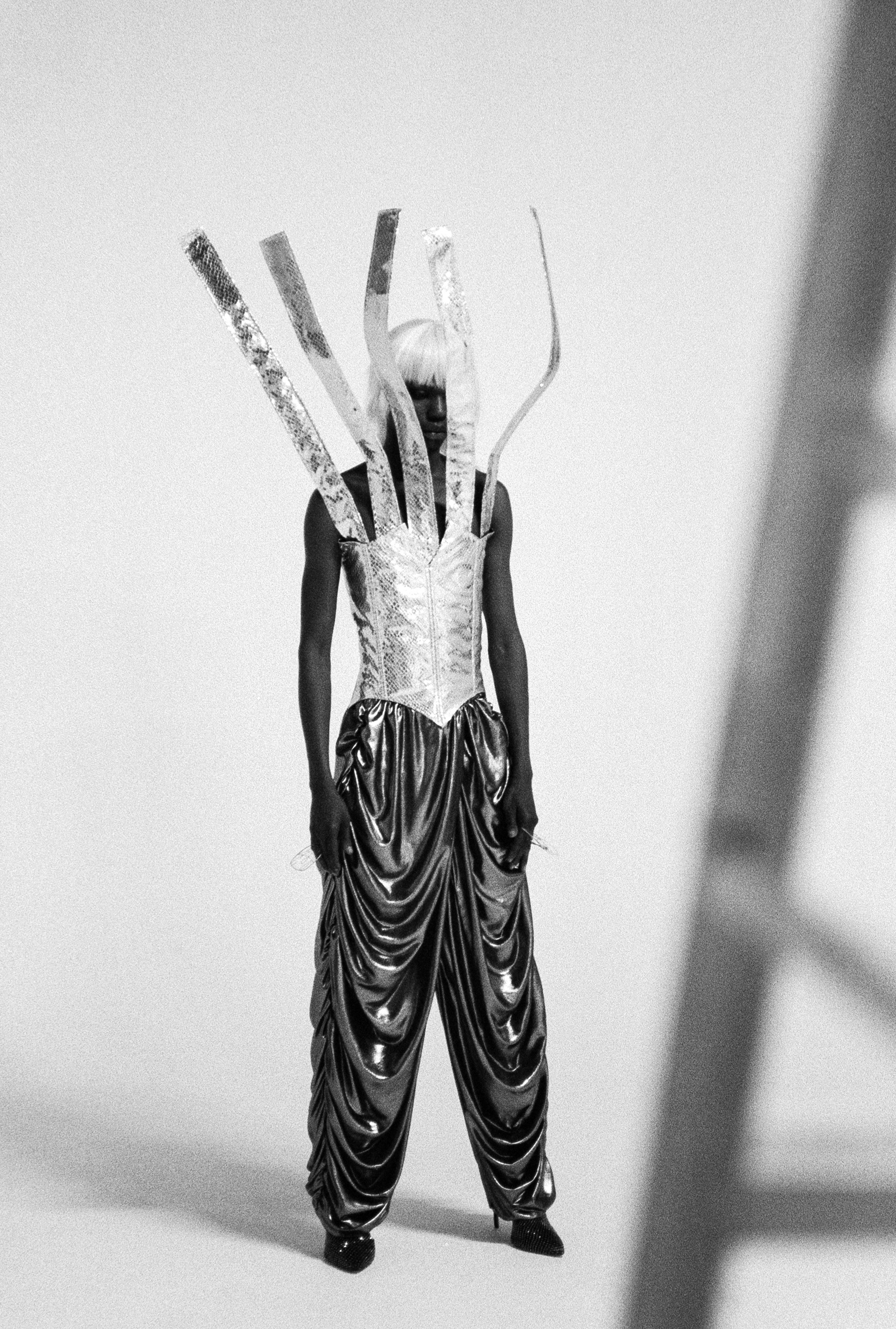 2023, Behind the scenes: L'Uomo Strano x Matt Tibbo feat. Grey Heaven Grey Earth Jewelry. Nikon F4 x Ilford Delta 400