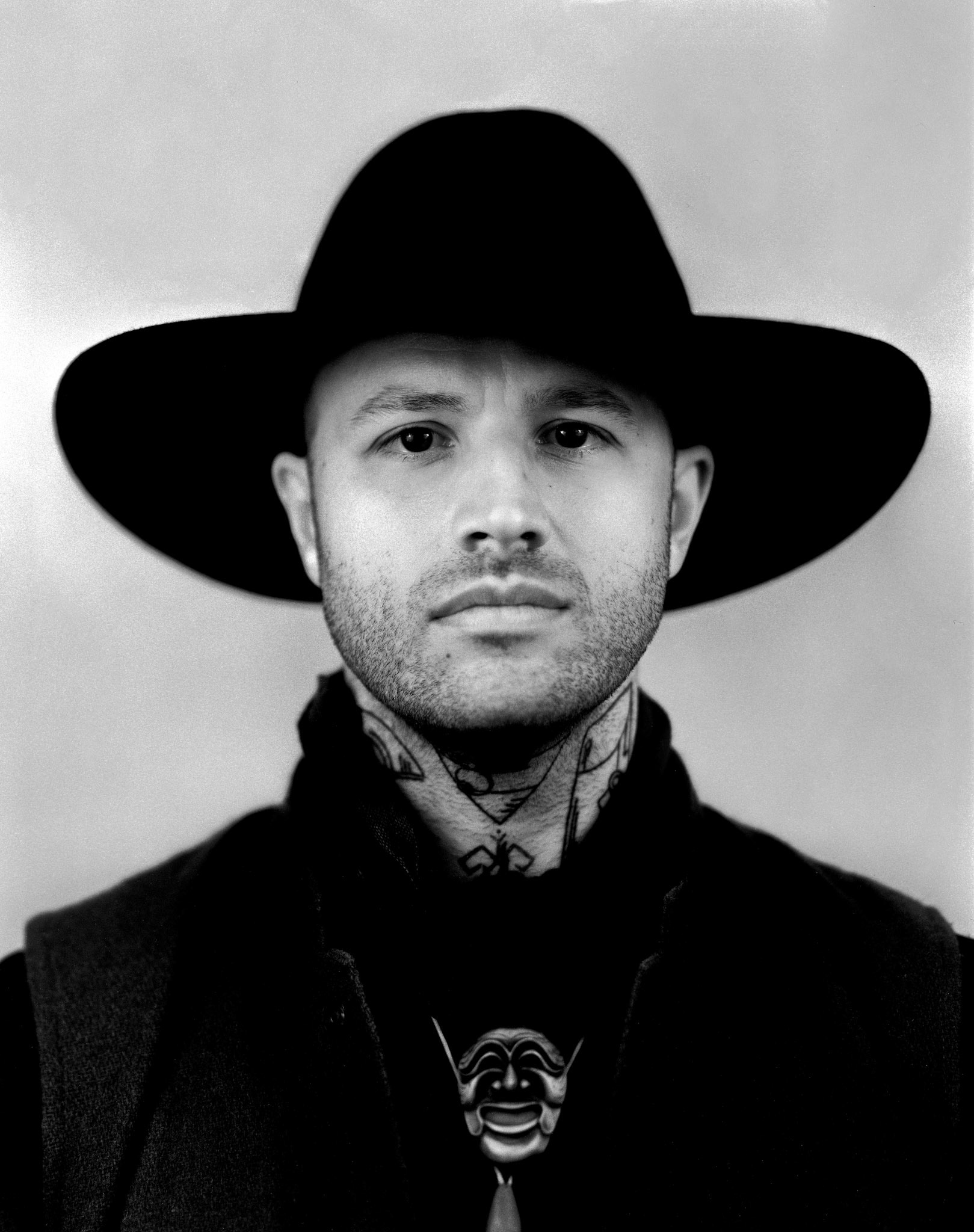 4x5 test shot of Patrick Mathers taken at the studio