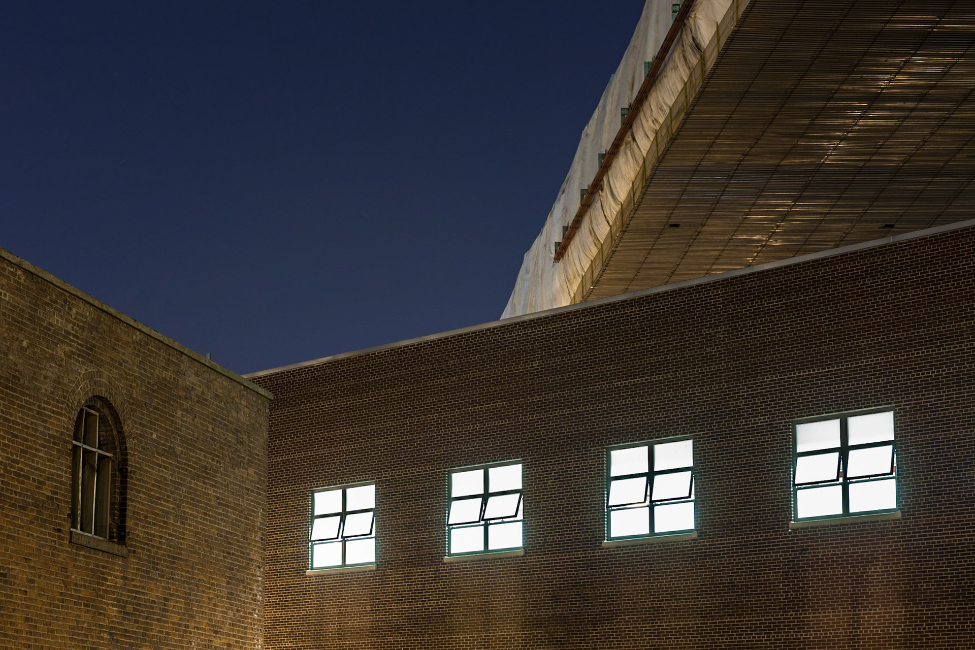 Old warehouses under the Brooklyn Bridge