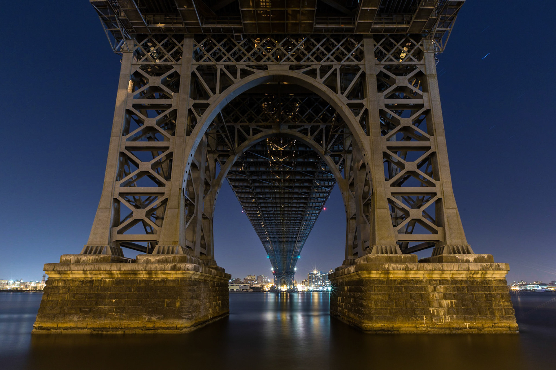 The Williamsburg Bridge at night