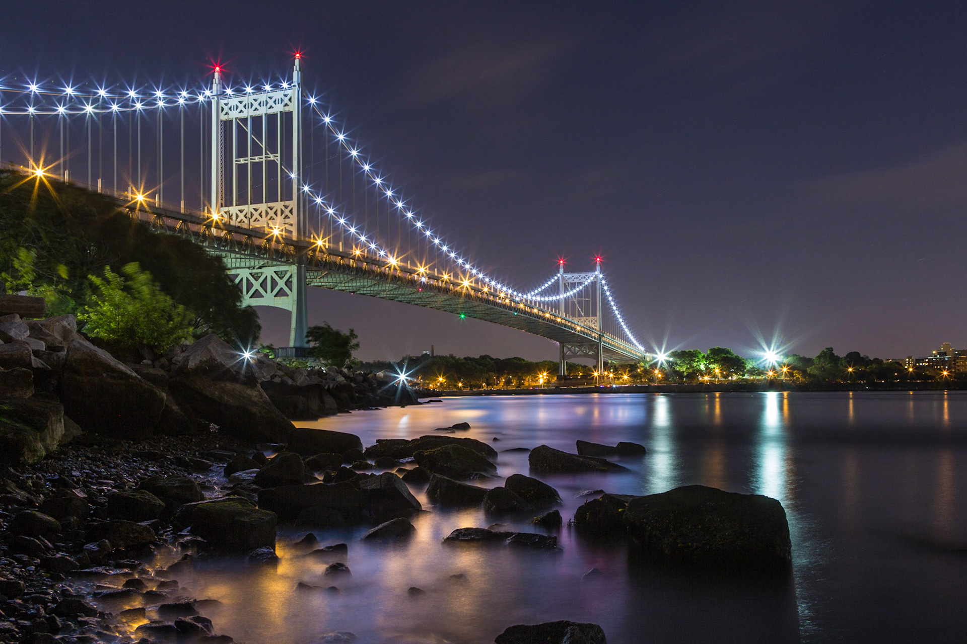 A view of the Triboro Bridge from Randall's Island
