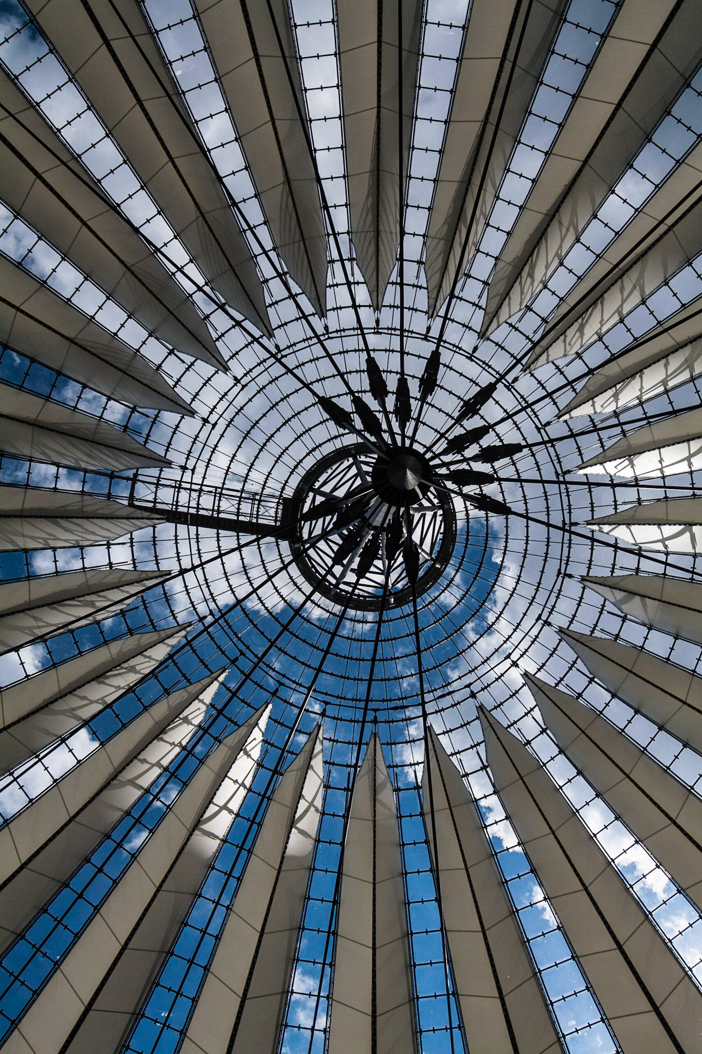 The cupola of the Sony Center at Potsdamer Platz in Berlin
