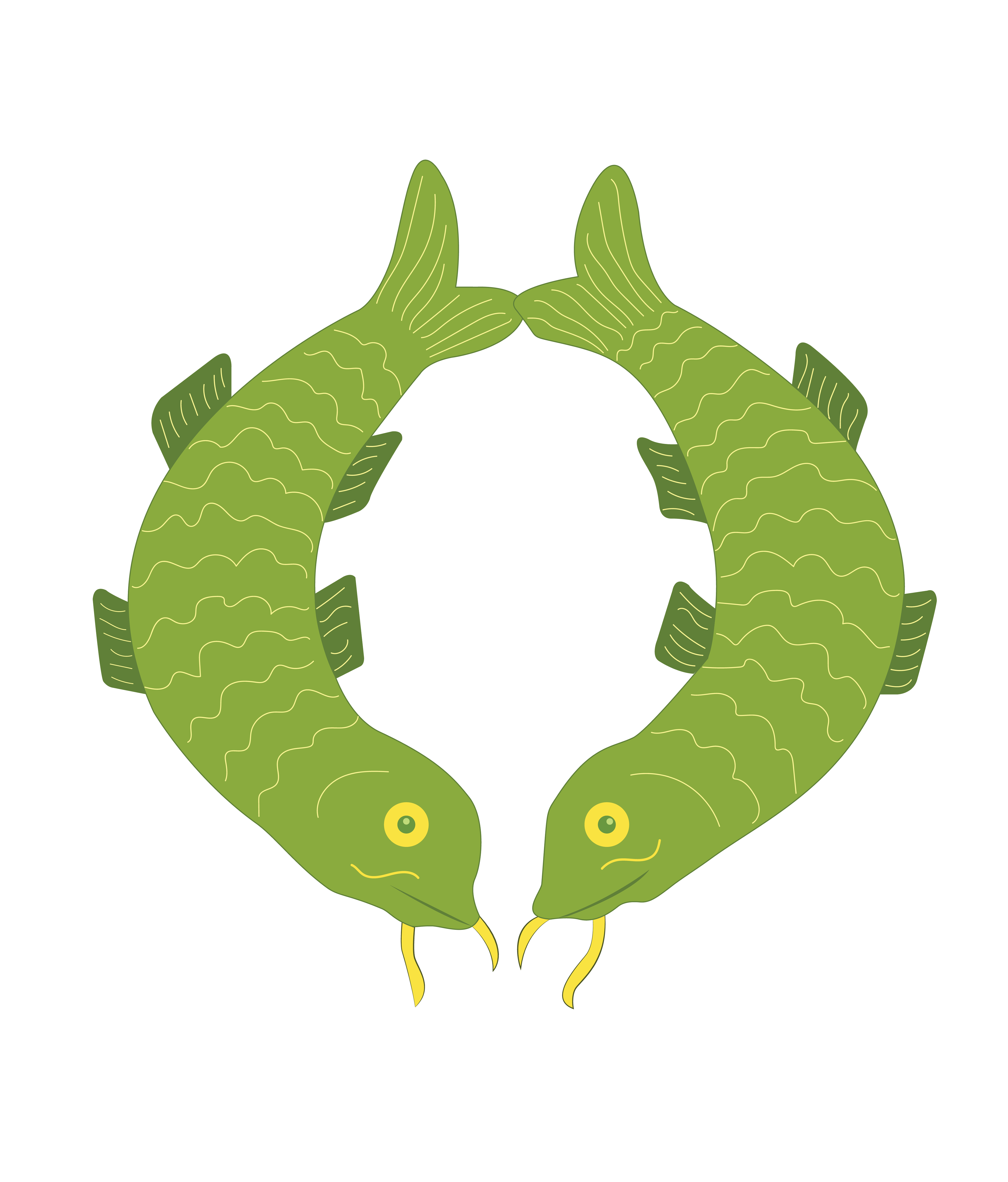 Two Fishes – the pair of fishes are symbols of two sacred rivers, Ganga and Yamuna. The two rivers also represent the lunar and solar channels. The two fishes also symbolize happiness and use in wedding for the newlywed couple to have a happy married life.