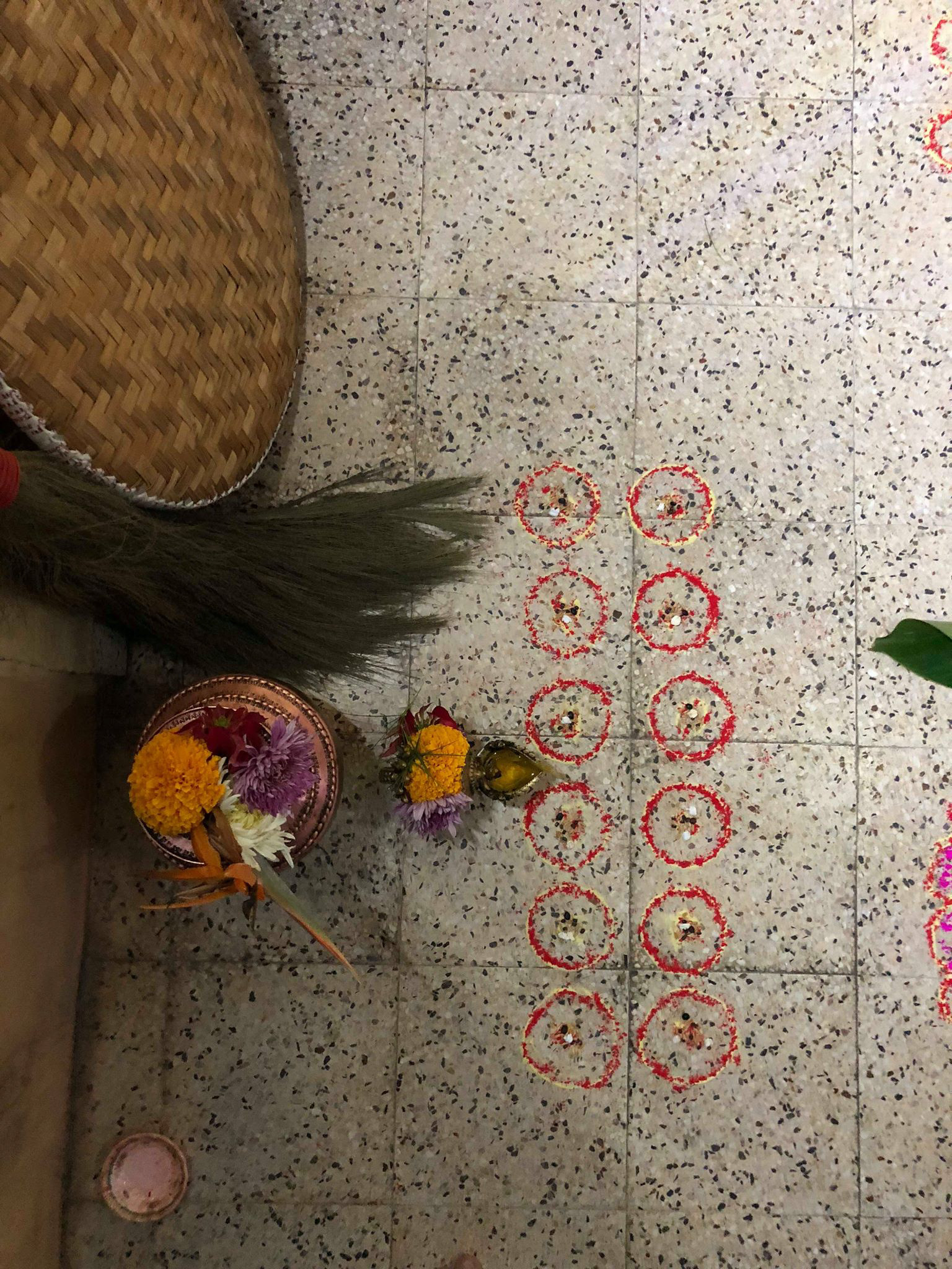 Mha-puja small mandalas as a representation of god as they are also the part of the ritual with the family